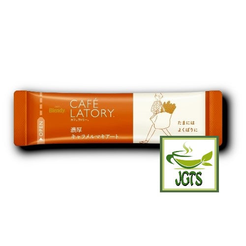 AGF Blendy Cafe Latory Rich Caramel Macchiato 18 Sticks - One individually wrapped stick type