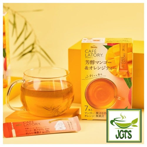 (AGF) Blendy Cafe Latory Rich Mango & Orange - Enjoy hot mango orange tea