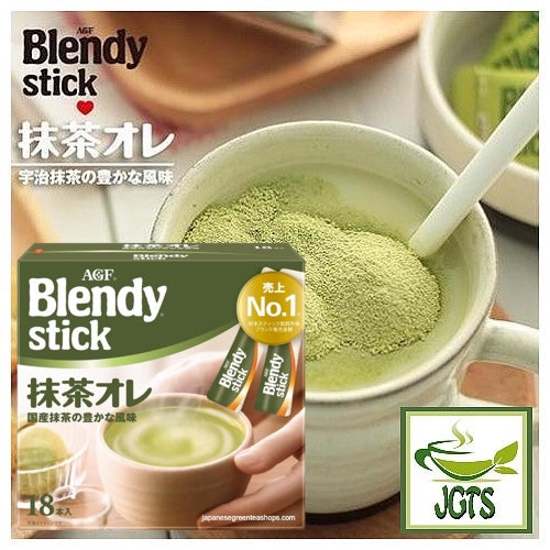 (AGF) Blendy Matcha Au Lait 18 Sticks