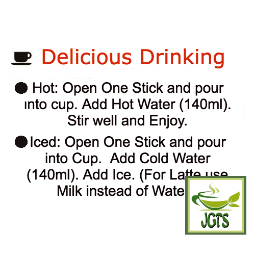 (AGF) Blendy Stick Black Tasting Assortment - How to Make Hot or Cold Instant Coffee