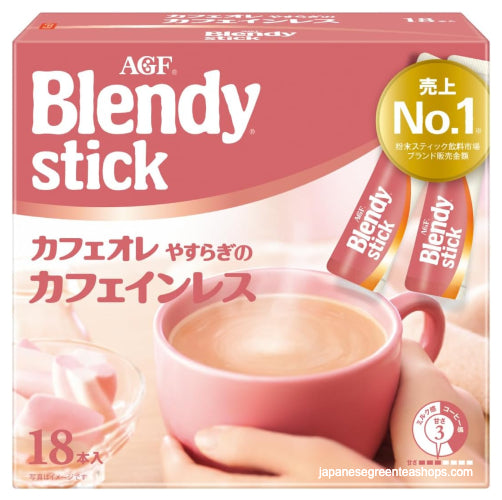 (AGF) Blendy Stick Cafe Au Lait Caffeine Free Instant Coffee 18 Sticks