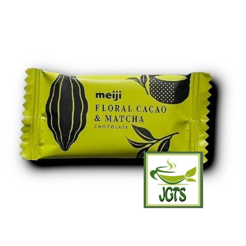 Meiji Floral Cocoa Matcha - One chocolate wrapped