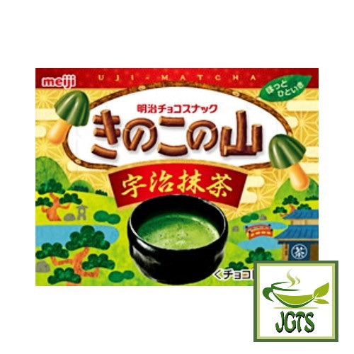 Meiji Mushroom Bamboo Shoot Matcha - Kinoko no Yama matcha biscuits