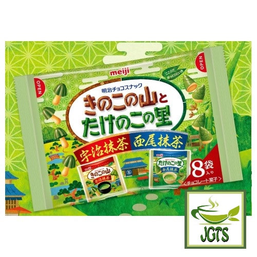 Meiji Mushroom Bamboo Shoot Matcha - Outer package