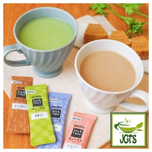 Meito Sangyo Stick Mate Tea Latte Assortment - Fresh brewed in cups