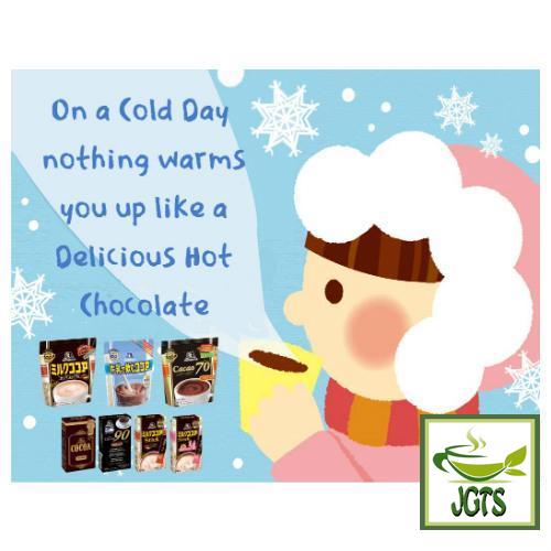 Morinaga Instant Milk Cocoa - Hot Chocolate warms you up on a cold day