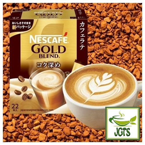 Nescafe Gold Blend Rich Deep Cafe Latte 22 Sticks – Japanese Green Tea ...